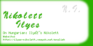 nikolett ilyes business card